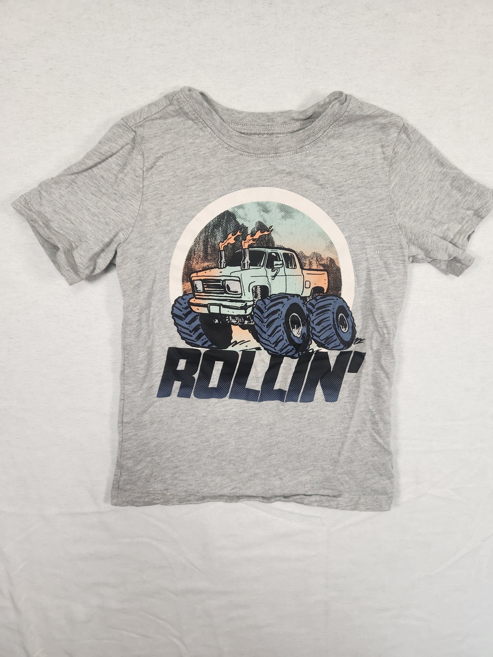 OshKosh B'gosh Gray Monster Truck 'Rollin' Tee